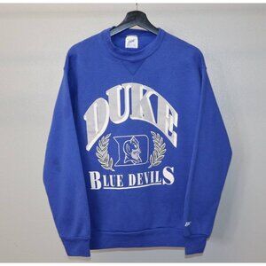 Vtg 90s Duke Blue Devils Sweatshirt Bike USA Made Pullover Cotton Size L NCAA